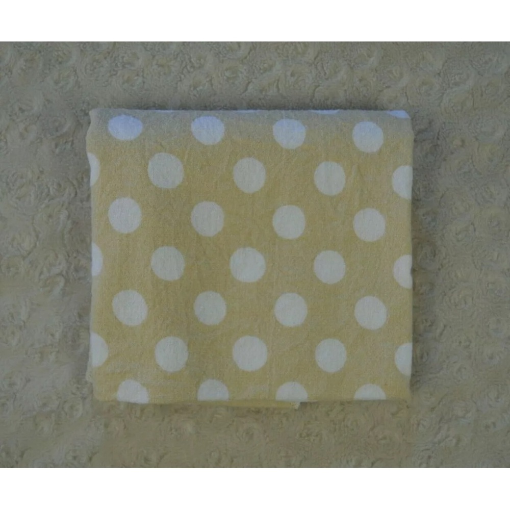 Luvable Friends Polka Dots Baby Receiving Blanket Flannel Tan White Circle Spot